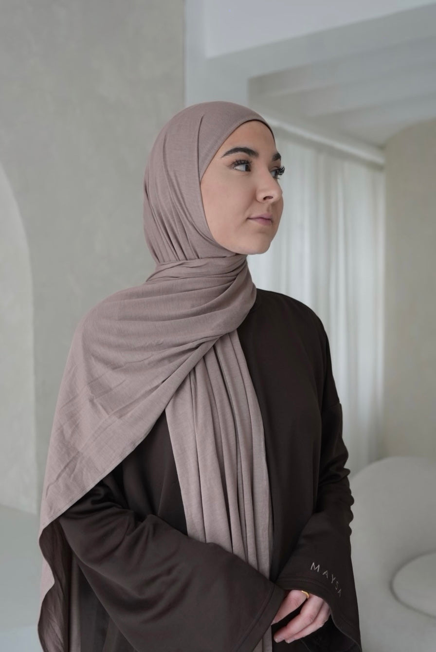 Jersey Hijab in TAUPE