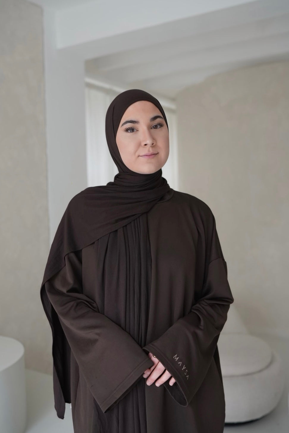 Jersey Hijab in ESPRESSO