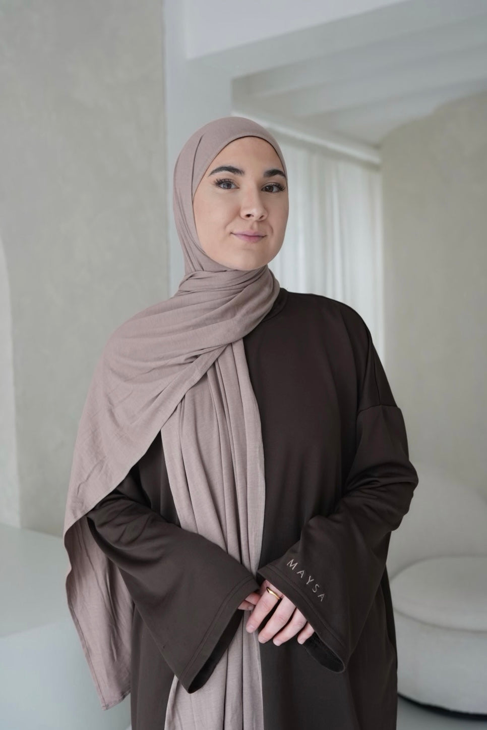 Jersey Hijab in TAUPE