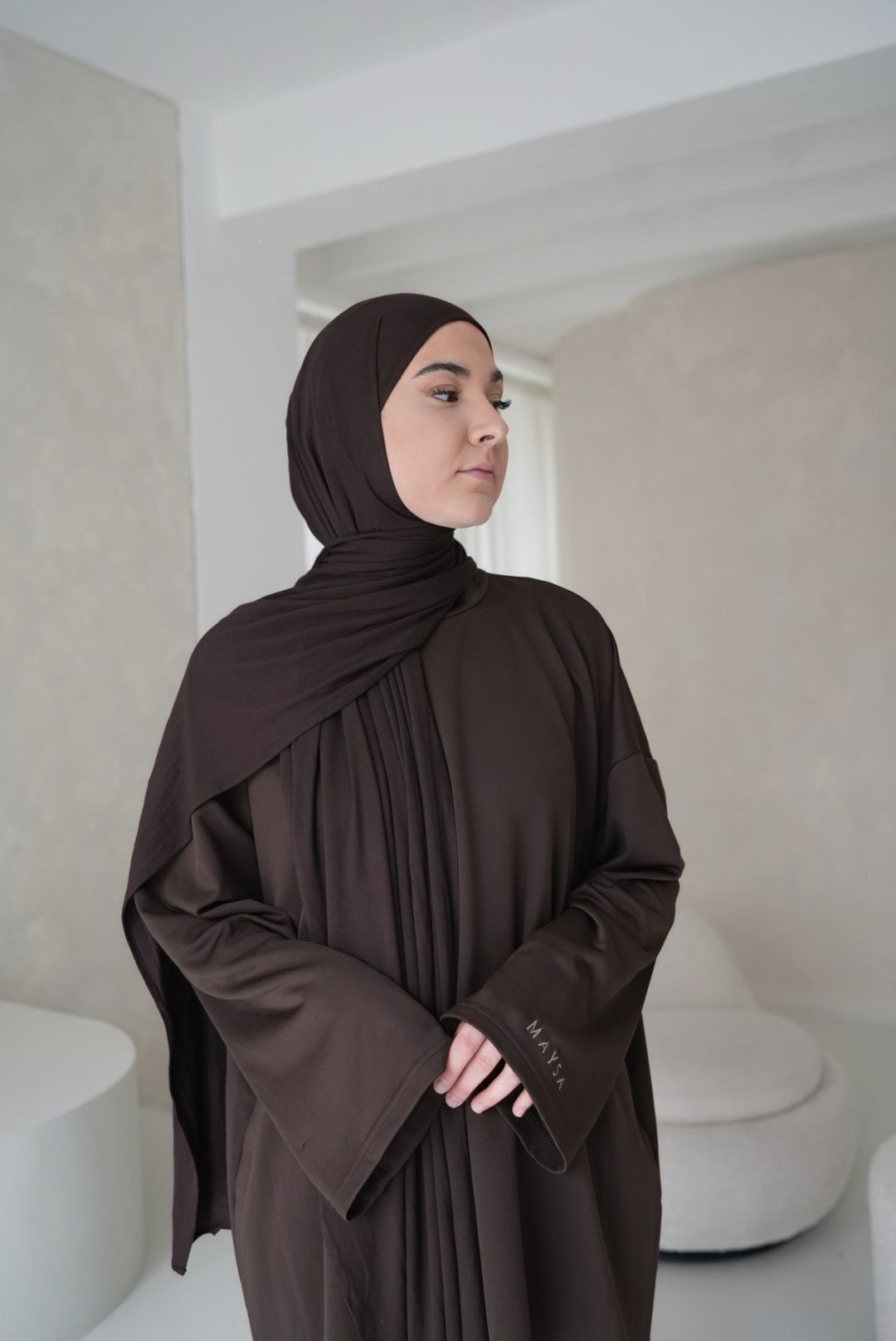 Jersey Hijab in ESPRESSO