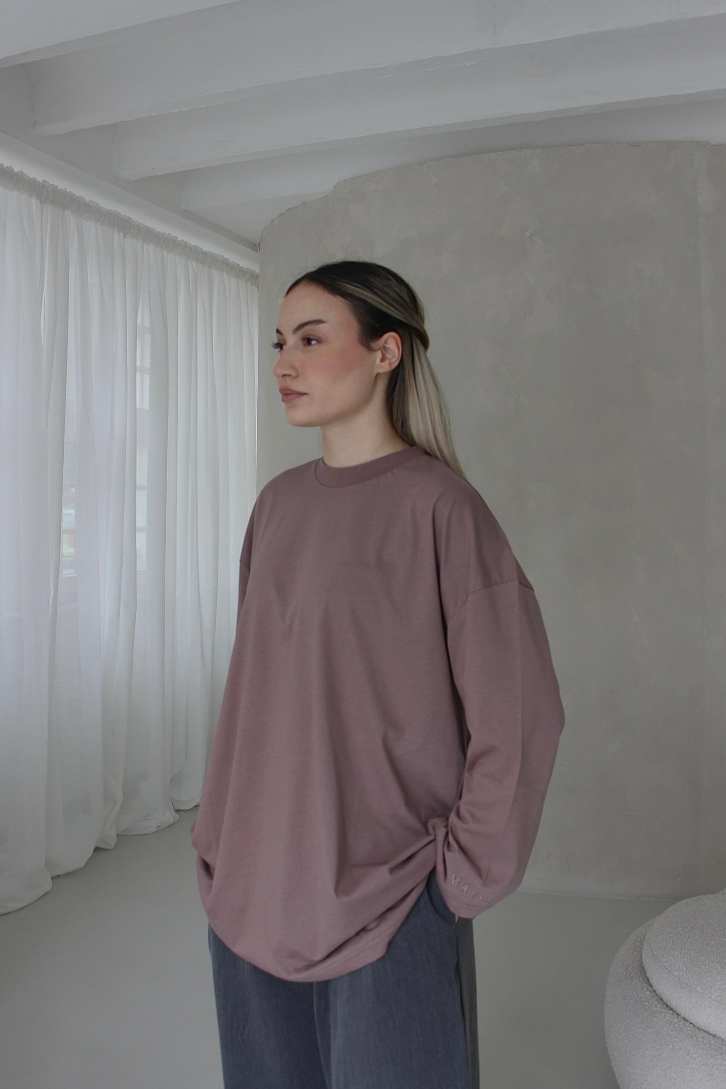 Basic Longsleeve in DUSTY MAUVE